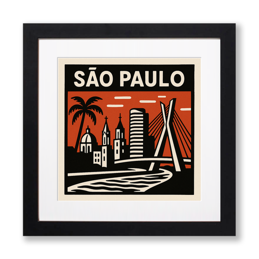 Cities Linoprint-Style Art (c80)