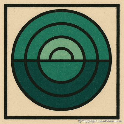 Bauhaus Design Linoprint-Style Art (c469)