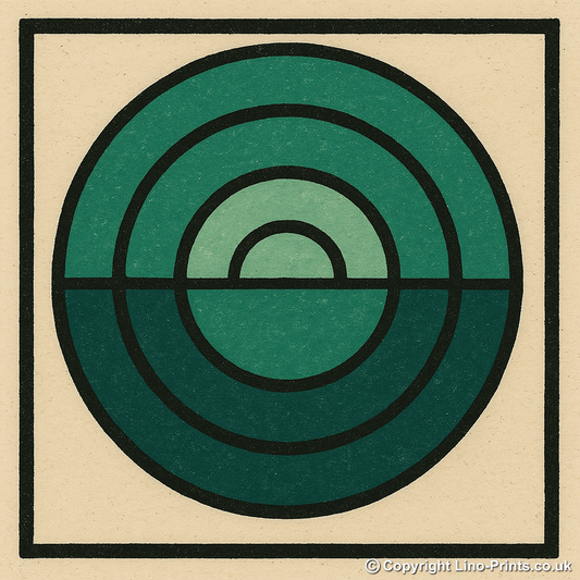 Bauhaus Design Linoprint-Style Art (c469)