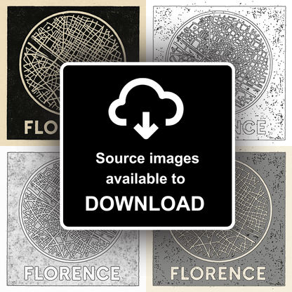 Maps Linoprint-Style Art (c24)