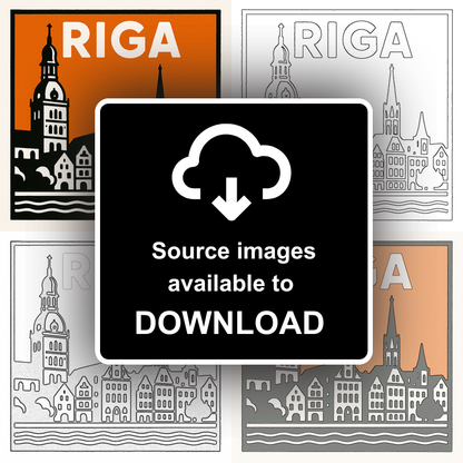 Cities Linoprint-Style Art (c107)