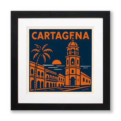Cities Linoprint-Style Art (c218)