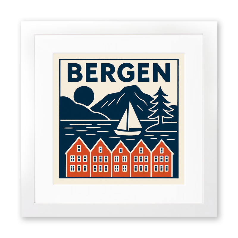 Cities Linoprint-Style Art (c235)