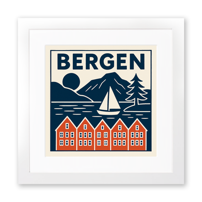 Cities Linoprint-Style Art (c235)