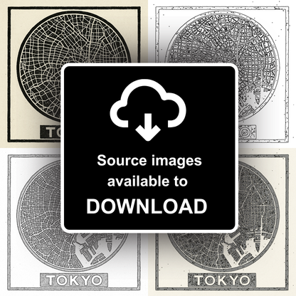 Maps Linoprint-Style Art (c29)