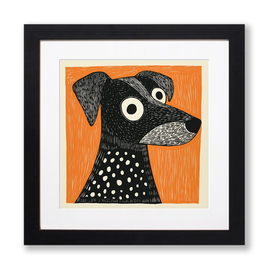 Dalmatian Linoprint-Style Art (1462-1)