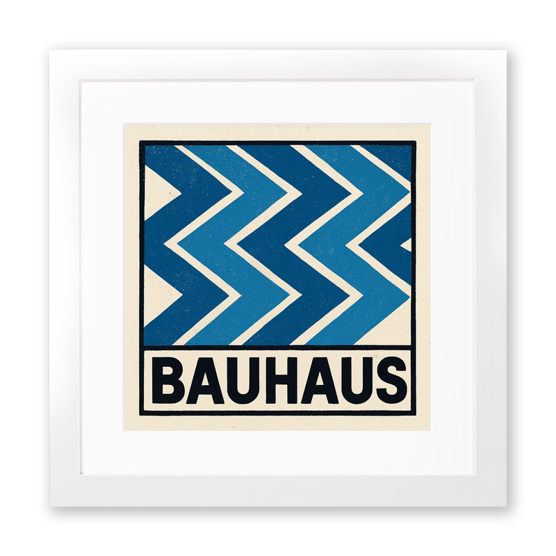 Bauhaus Design Linoprint-Style Art (c405)