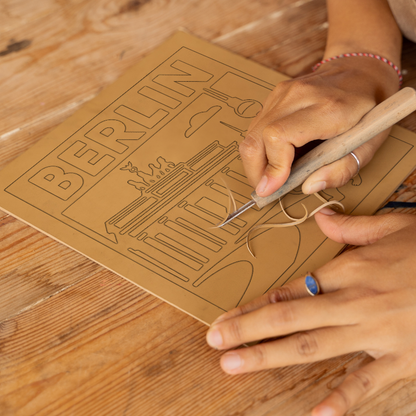 Cities Linoprint-Style Art (c234)