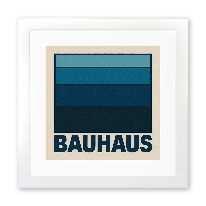 Bauhaus Design Linoprint-Style Art (c481)