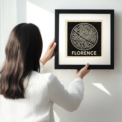 Maps Linoprint-Style Art (c24)