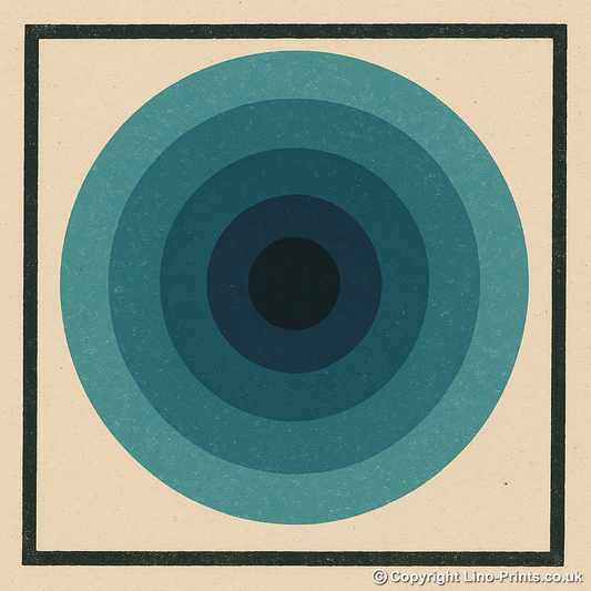 Bauhaus Design Linoprint-Style Art (c450)