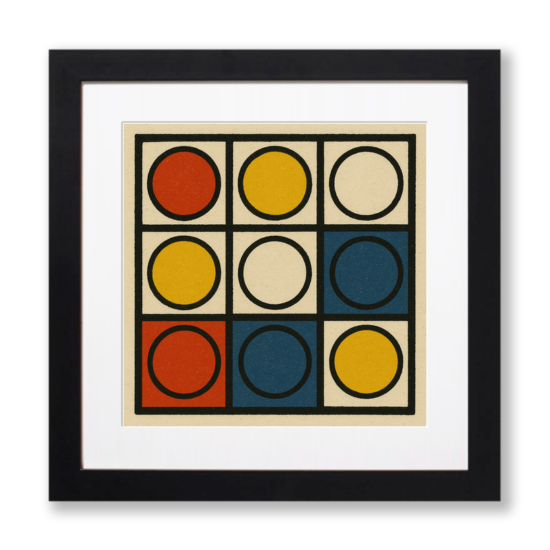 Bauhaus Design Linoprint-Style Art (c404)