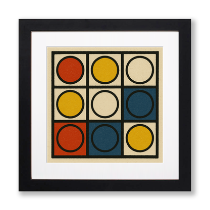 Bauhaus Design Linoprint-Style Art (c404)