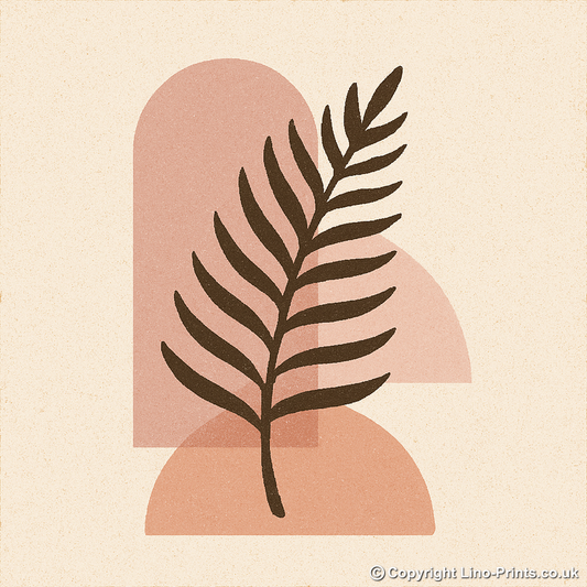 Flowers and Plants Linoprint-Style Art (c514)
