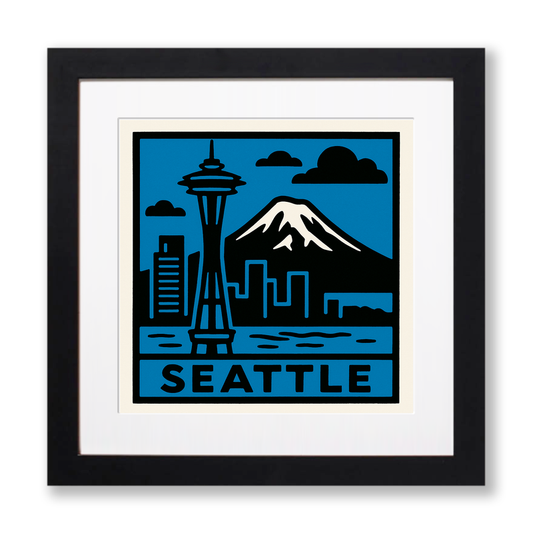 Cities Linoprint-Style Art (c93)