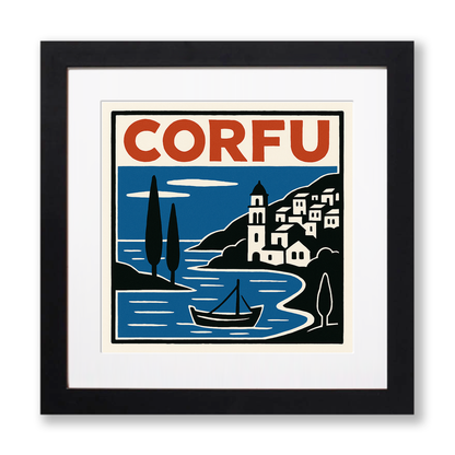 Cities Linoprint-Style Art (c208)