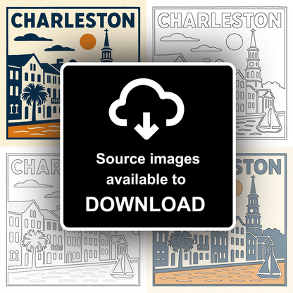 Cities Linoprint-Style Art (c215)