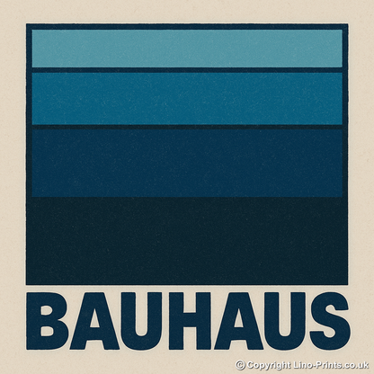 Bauhaus Design Linoprint-Style Art (c481)