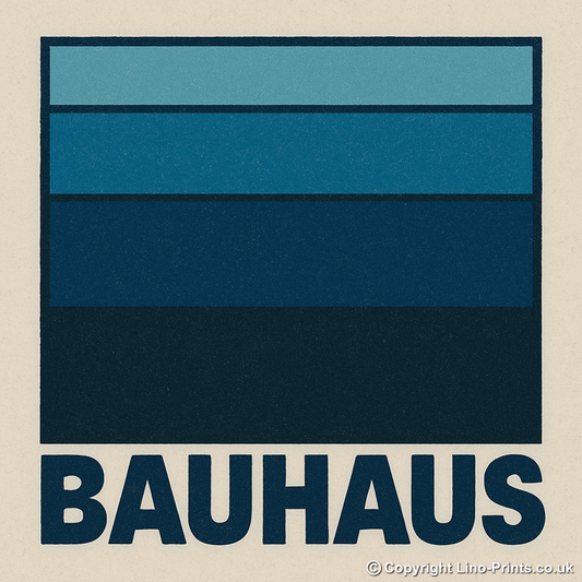Bauhaus Design Linoprint-Style Art (c481)