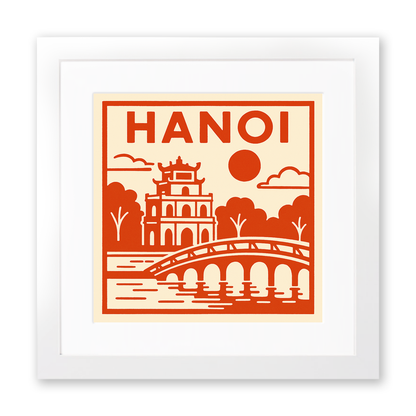 Cities Linoprint-Style Art (c187)