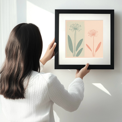 Allium Linoprint-Style Art (1496-1)
