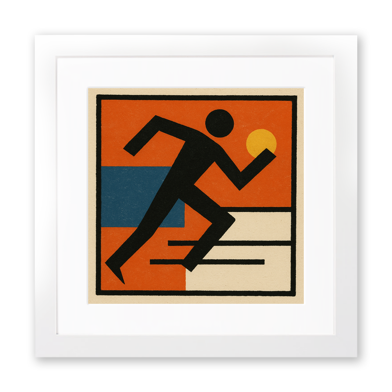 Bauhaus Design Linoprint-Style Art (c403)