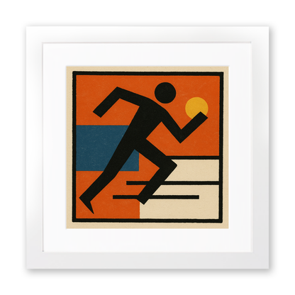 Bauhaus Design Linoprint-Style Art (c403)