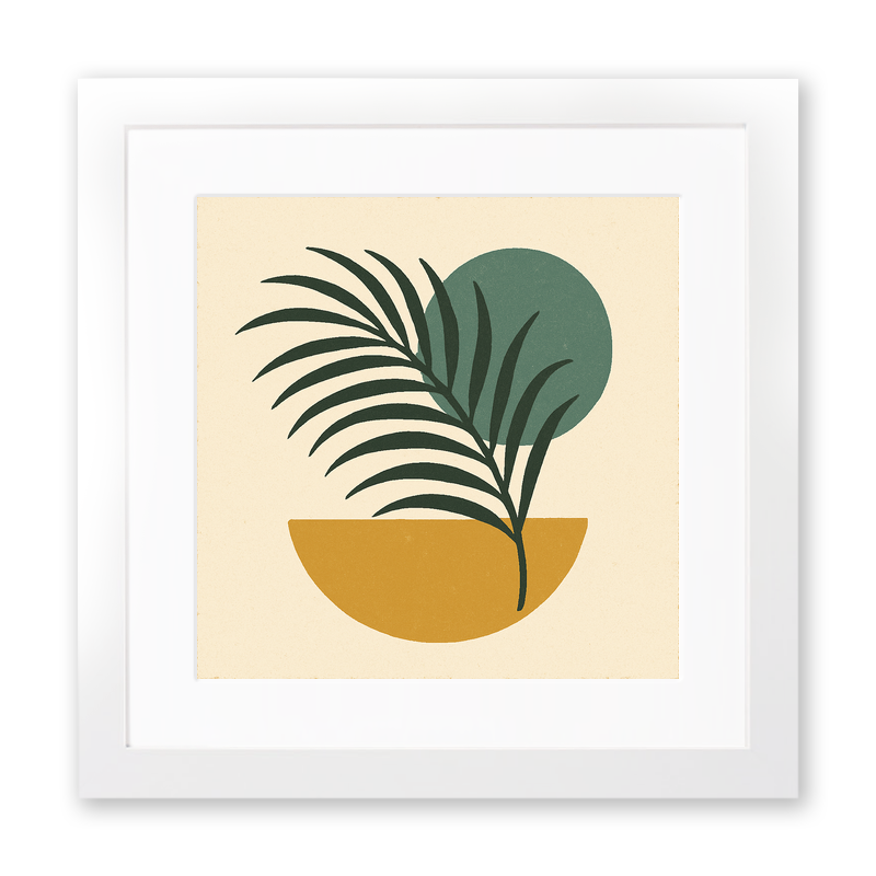 Flowers and Plants Linoprint-Style Art (c508)