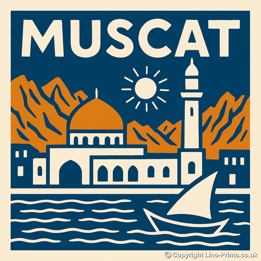 Cities Linoprint-Style Art (c138)