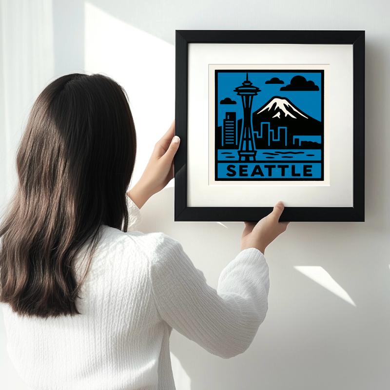 Cities Linoprint-Style Art (c93)