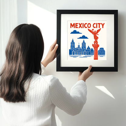 Cities Linoprint-Style Art (c146)