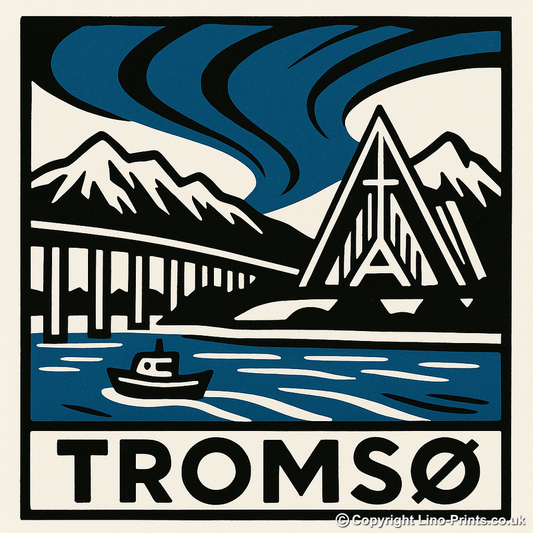 Cities Linoprint-Style Art (c68)