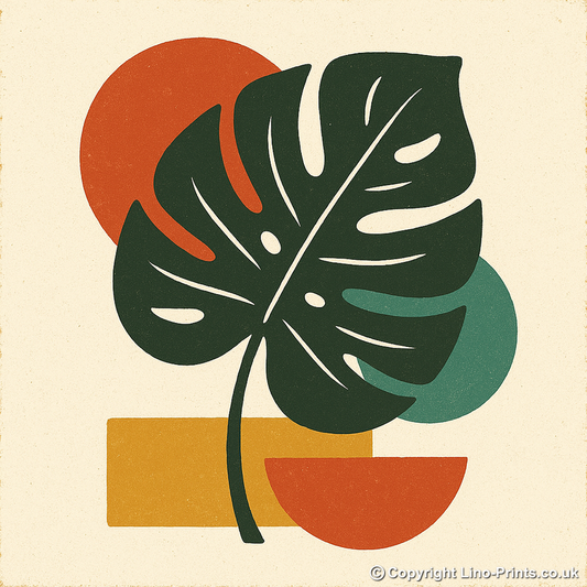 Flowers and Plants Linoprint-Style Art (c500)