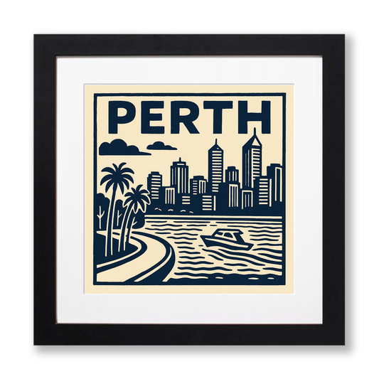 Cities Linoprint-Style Art (c120)