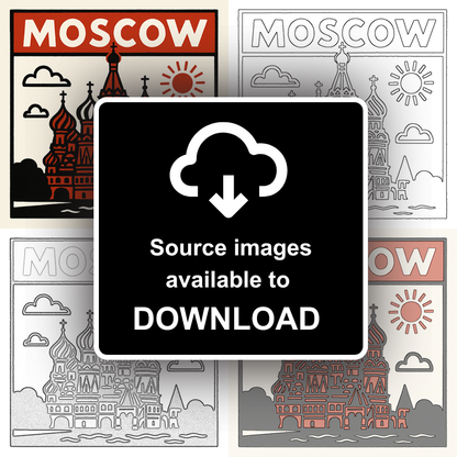 Cities Linoprint-Style Art (c141)