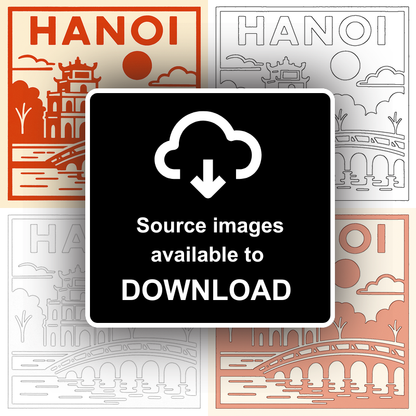 Cities Linoprint-Style Art (c187)