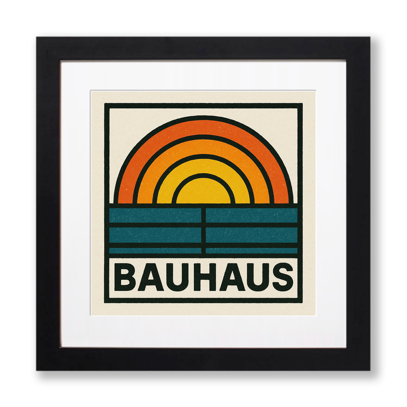 Bauhaus Design Linoprint-Style Art (c490)