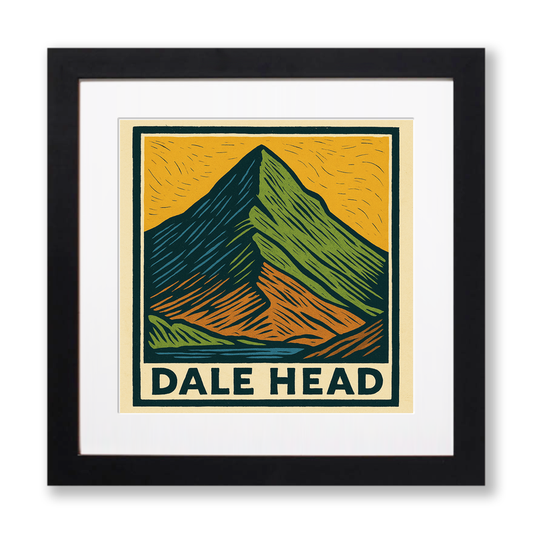 Mountains Linoprint-Style Art (c373)