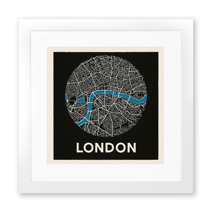 Maps Linoprint-Style Art (c16)