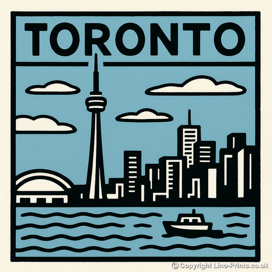 Cities Linoprint-Style Art (c69)