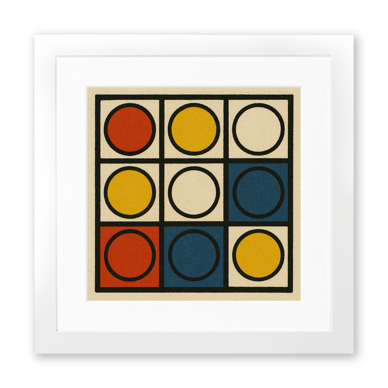 Bauhaus Design Linoprint-Style Art (c404)