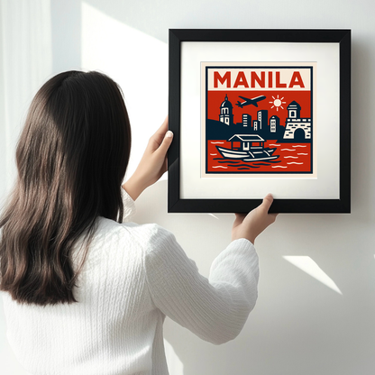 Cities Linoprint-Style Art (c153)