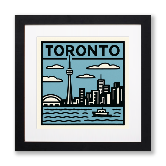 Cities Linoprint-Style Art (c69)