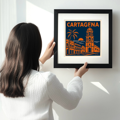 Cities Linoprint-Style Art (c218)