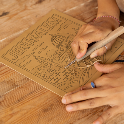 Cities Linoprint-Style Art (c174)