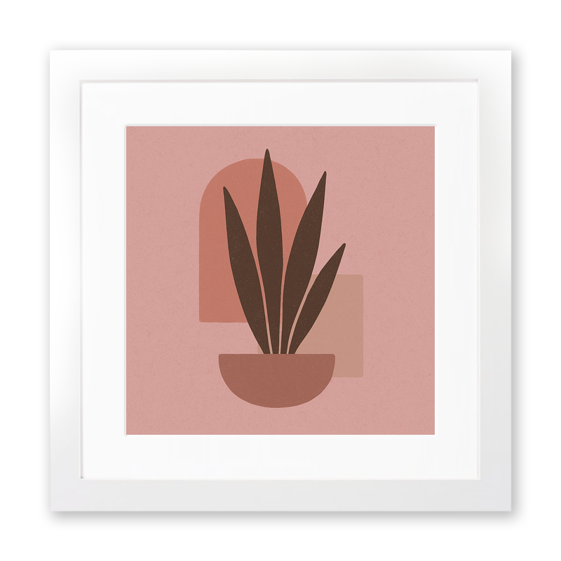 Flowers and Plants Linoprint-Style Art (c517)