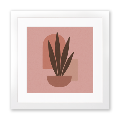Flowers and Plants Linoprint-Style Art (c517)