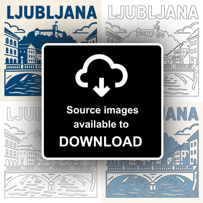 Cities Linoprint-Style Art (c161)