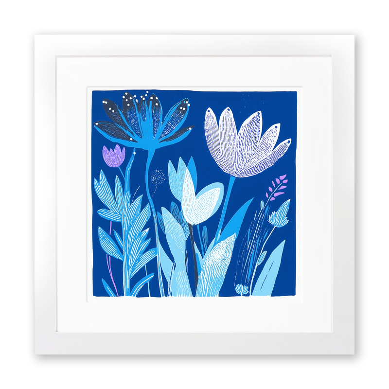 Lily Linoprint-Style Art (958-1)