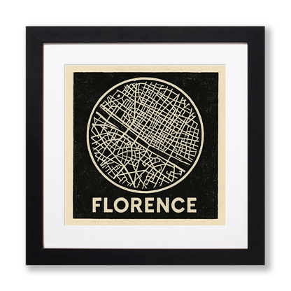 Maps Linoprint-Style Art (c24)